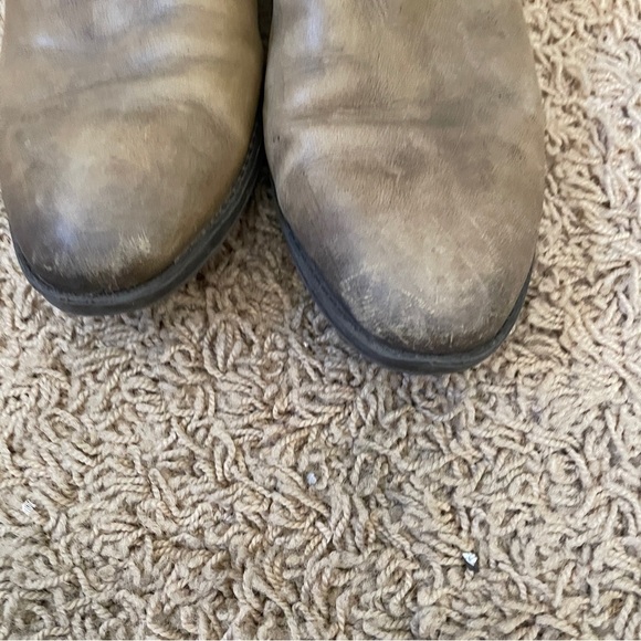 SAM Edelman Penny Tall Riding Boots Olive Taupe Leather Size 8.5 weathered - Picture 9 of 16